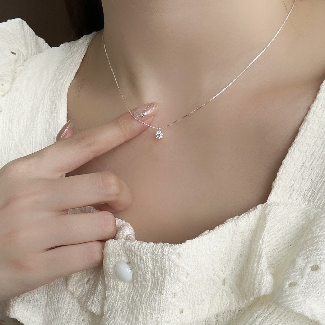 H163八爪單鑽純銀蛇骨鏈