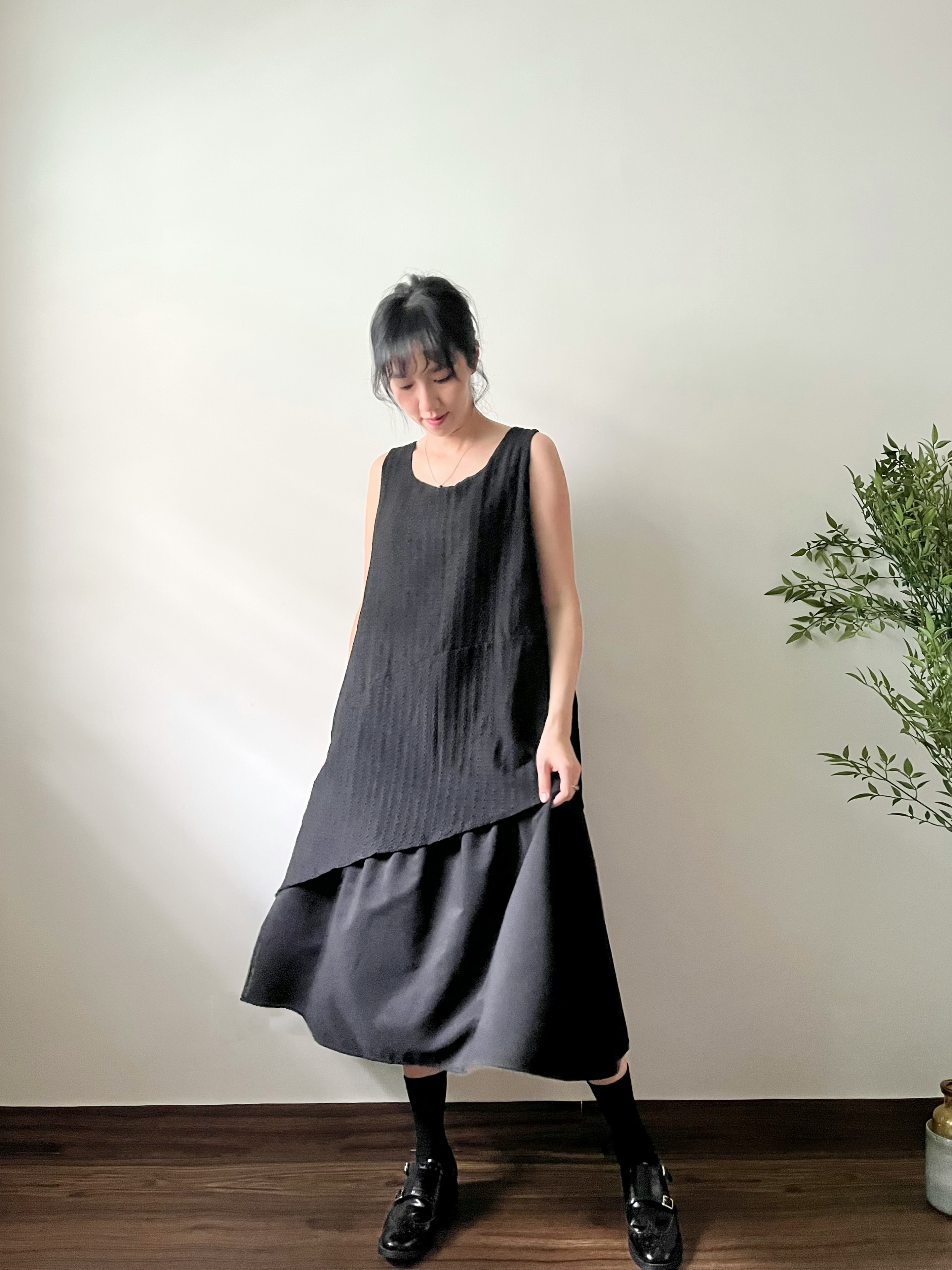 🌿通花 拼布層次 連身裙