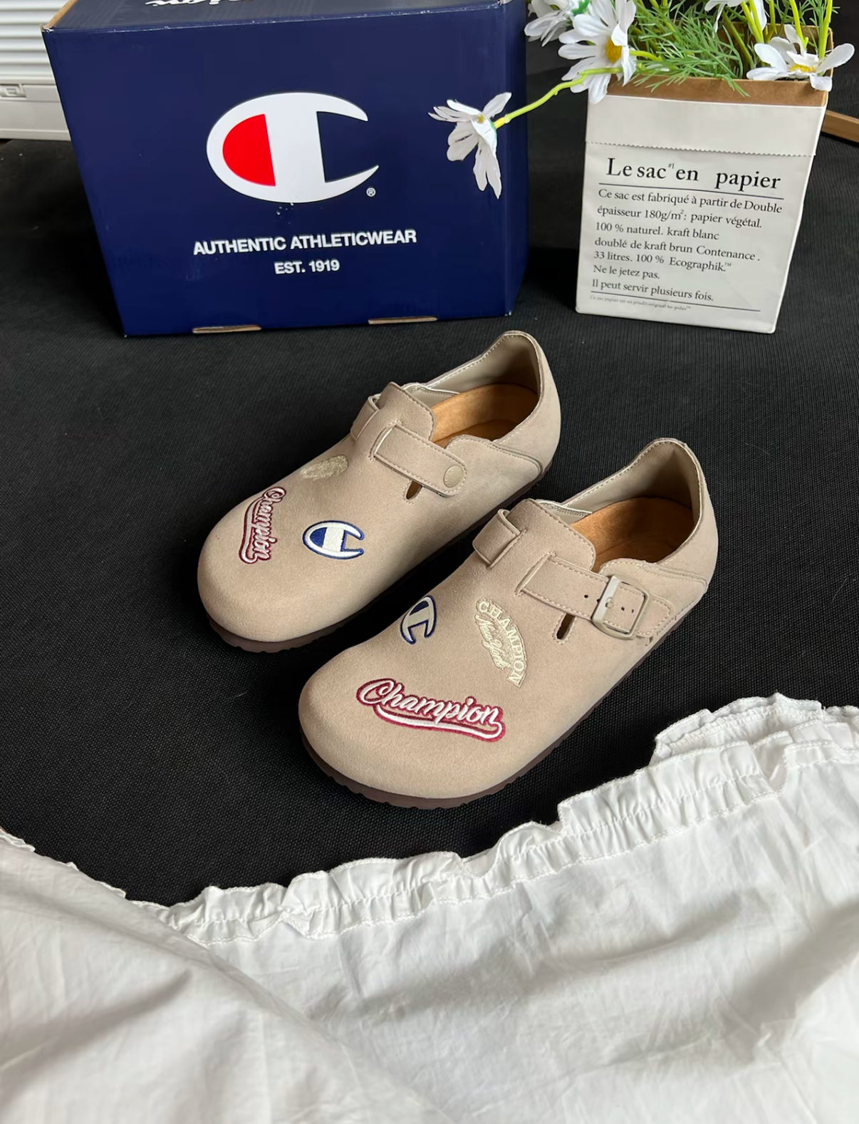Champion Rochester Sandai Birken 美式刺繡勃肯鞋 麂皮 拖鞋 包頭拖鞋 4色/預購