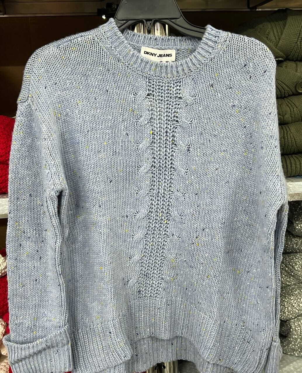 [S] DKNY WOMENS CABLE KNIT SWEATER, DJ4R0505-PXK [FINAL SALE] (SD1524)