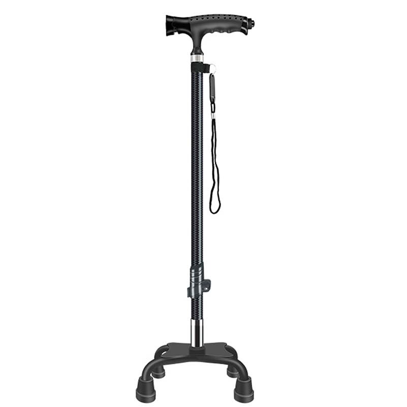 輕便可照明碳纖維拐杖(大四腳)