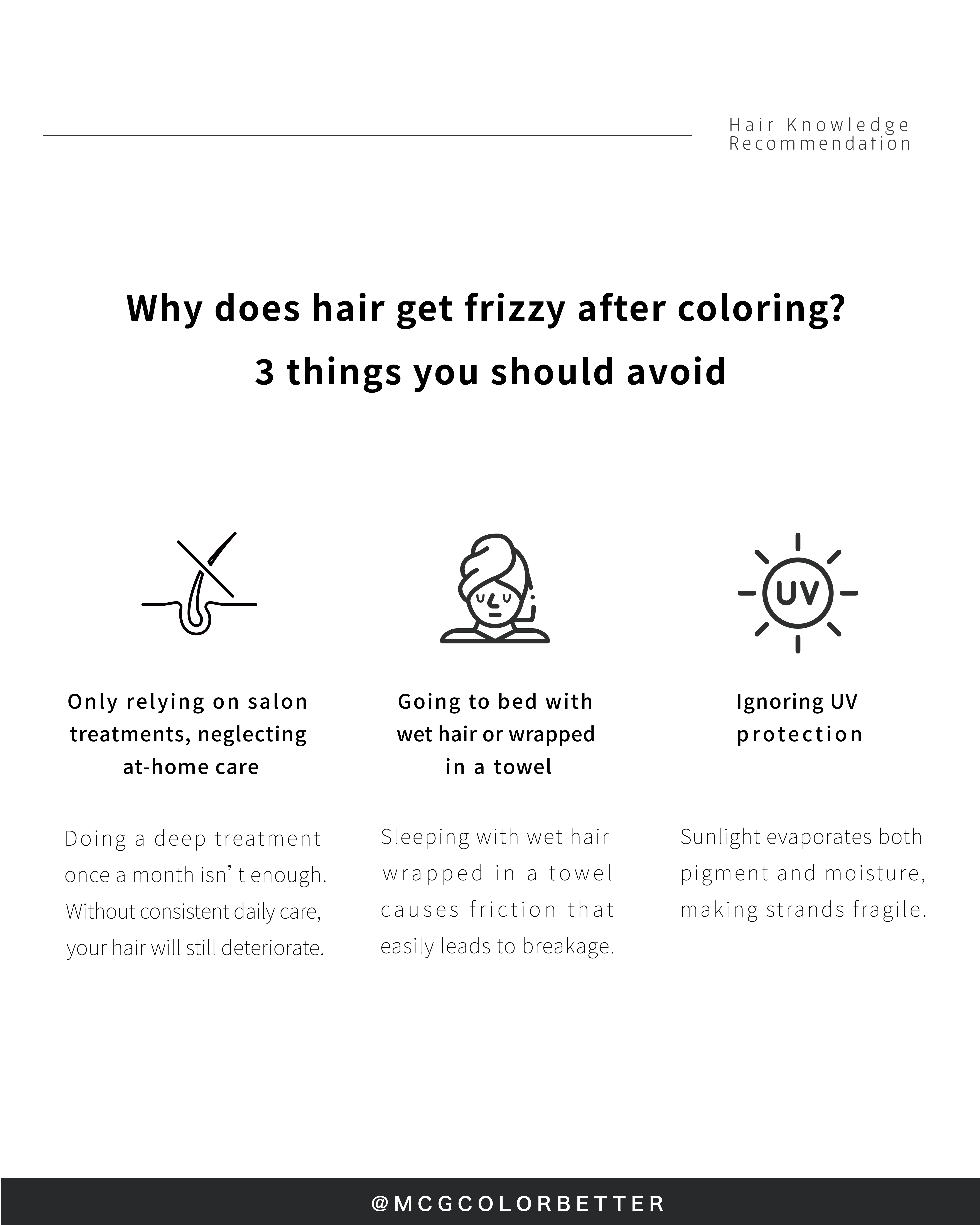 Why does hair get frizzy after coloring? 3 things you should avoid