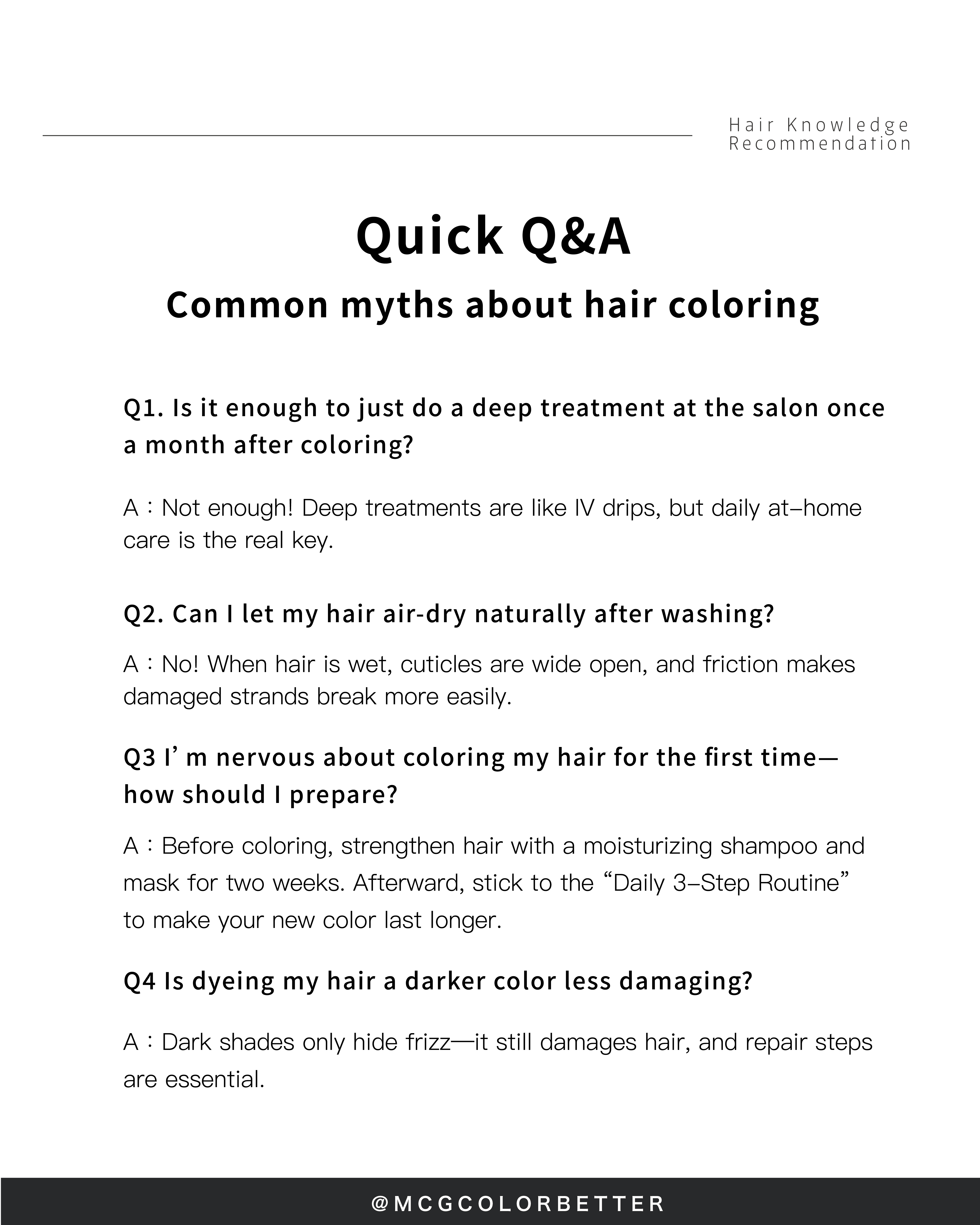 Quick Q&A: Common myths about hair coloring