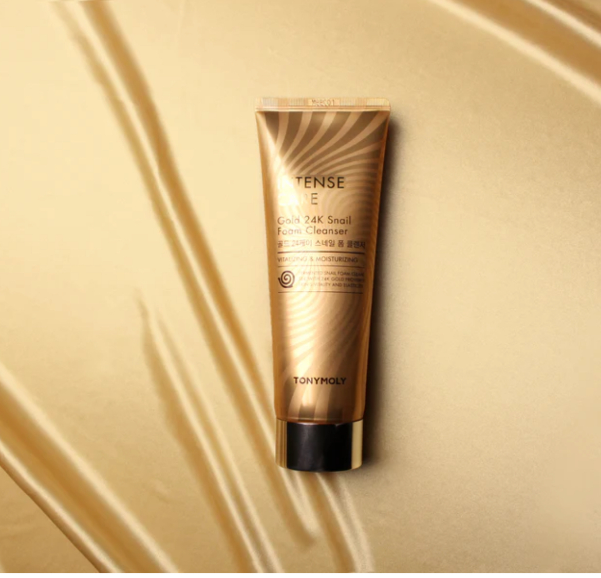 [S] BEAUTY TONY MOLY INTENSE CARE GOLD 24K SNAIL FOAM CLEANSER, 8806194046594 (SBU567)