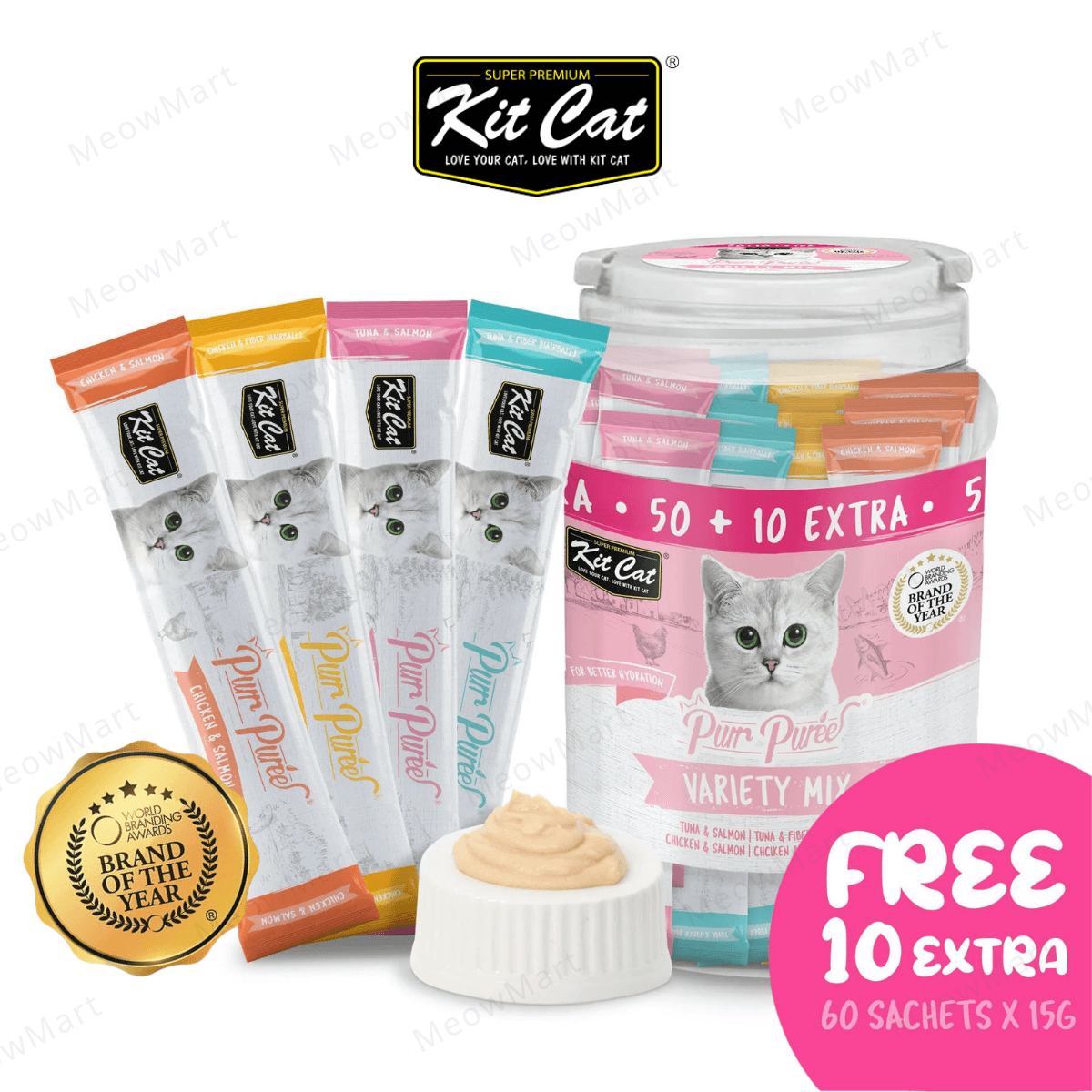 Kit Cat 養生肉醬 (混合口味) 15g x 60 *珍寶裝*