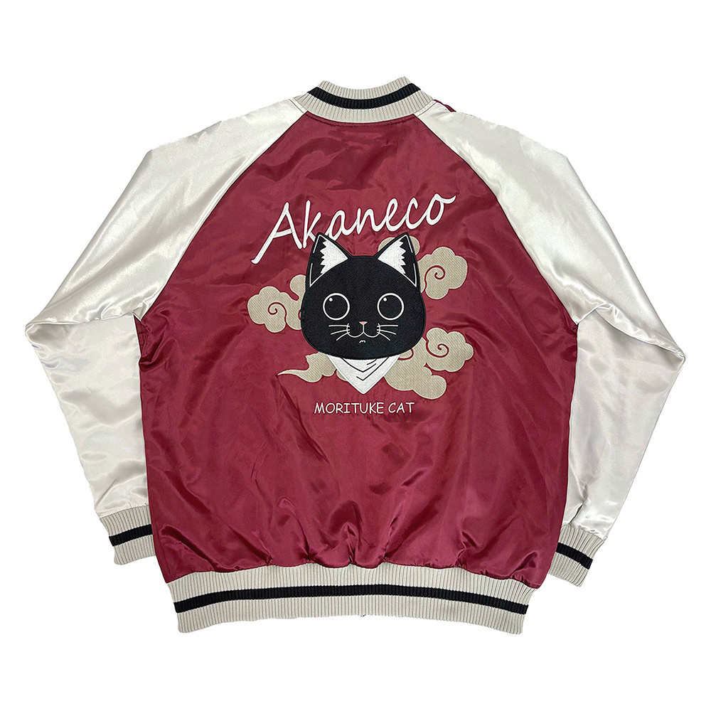 Cospa 0922 サブ 刺繍スカジャン [TVアニメ『ラーメン赤猫』] BURGUNDY