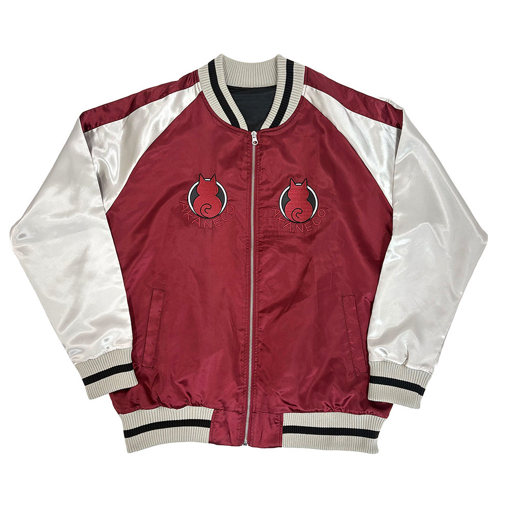 Cospa 0922 サブ 刺繍スカジャン [TVアニメ『ラーメン赤猫』] BURGUNDY