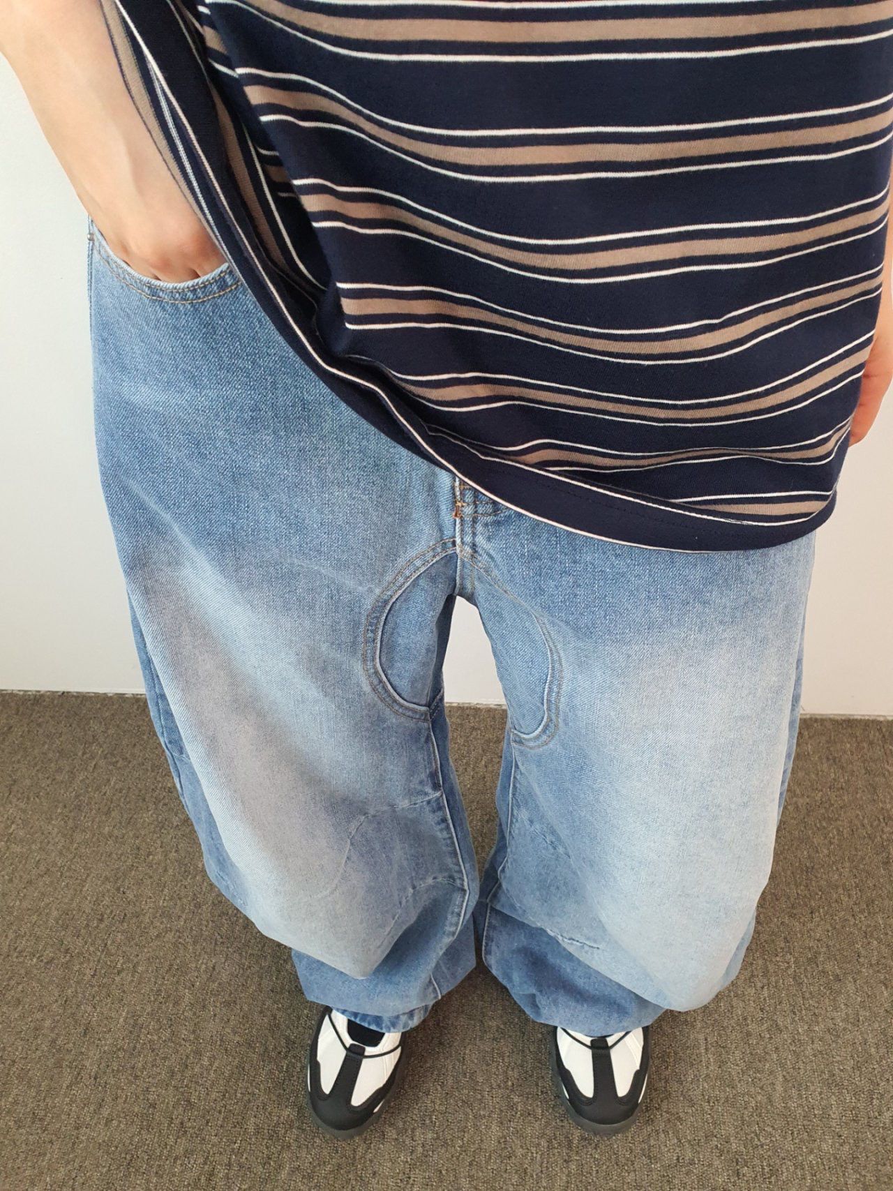 洗水鬆身牛仔褲 F&c-095P