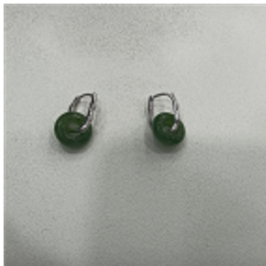 0901ht31-和田玉-碧玉竹節扣/個（A31）