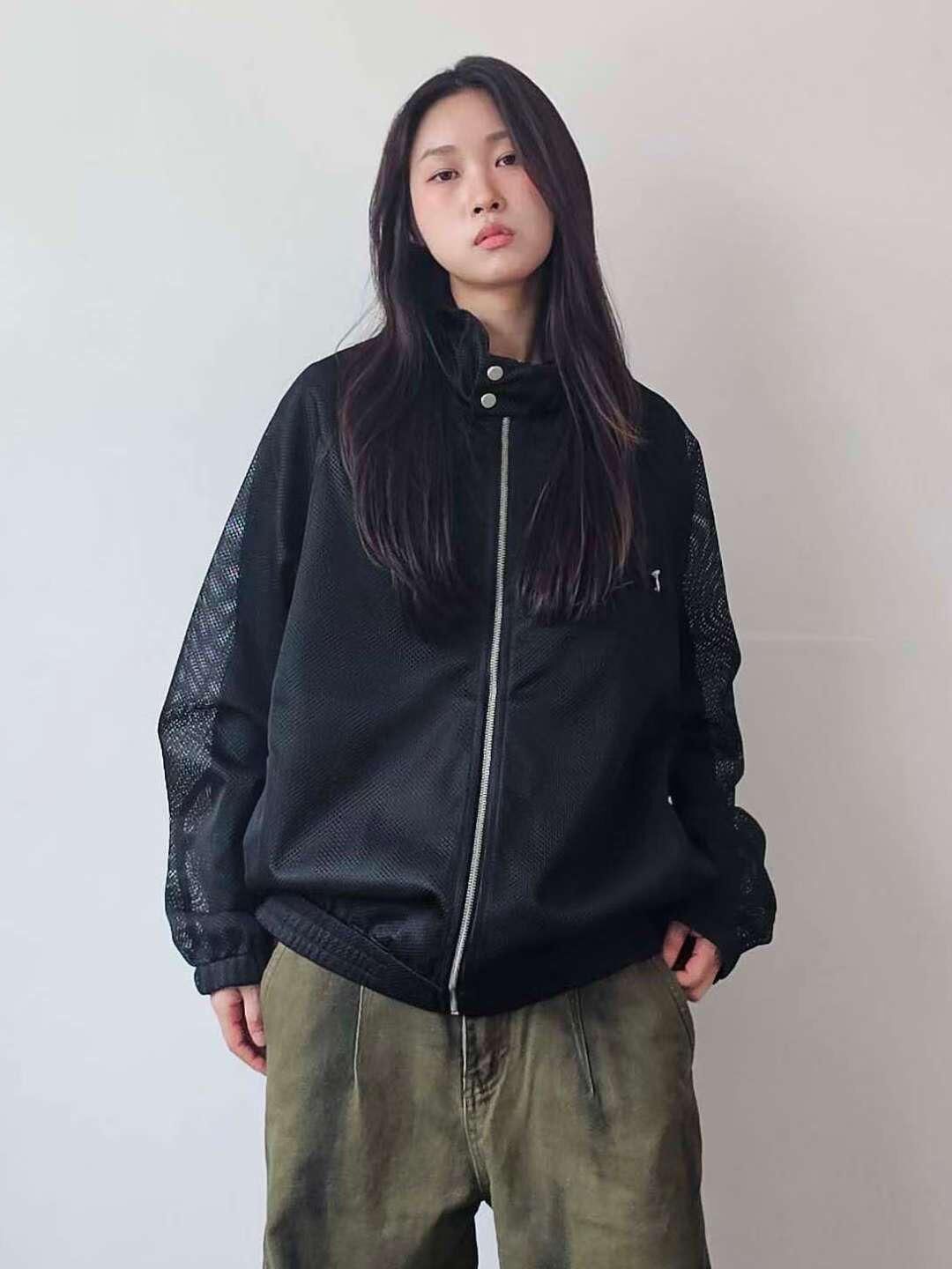 淨色拉鍊外套 F&c-098JK