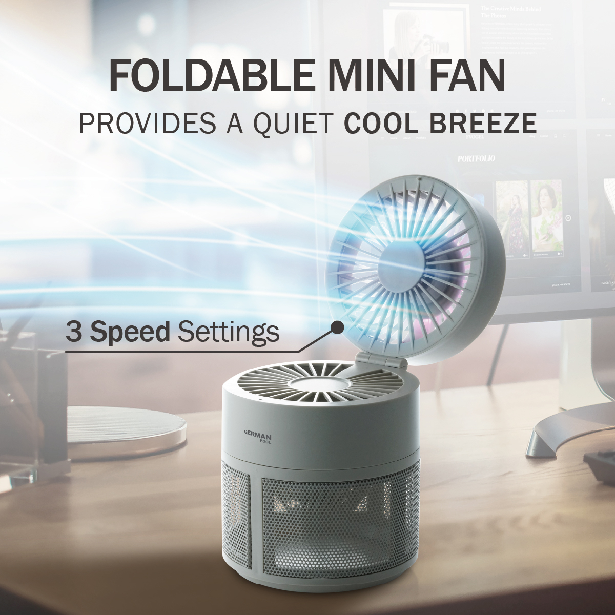 German Pool 2-in-1 Cordless Fan Mosquito Trap MTR-F315