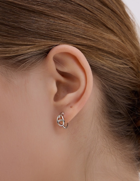 純粹經典豬鼻。夾式耳環