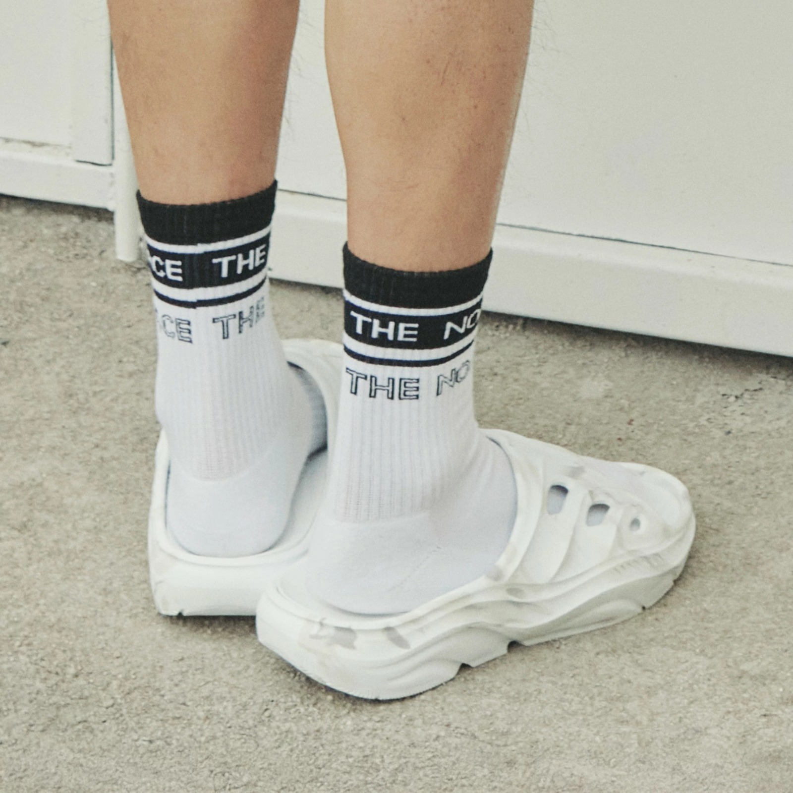 韓國 The North Face Logo Stripe Socks [NY4MR01]