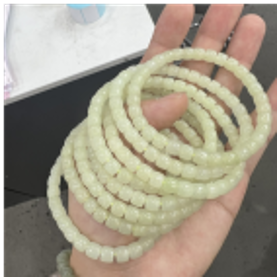 0901ht53-和田玉-直切黃口手串/個（A53）