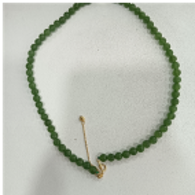 0901ht61-和田玉-6m碧玉珍珠項鏈/個（A61）