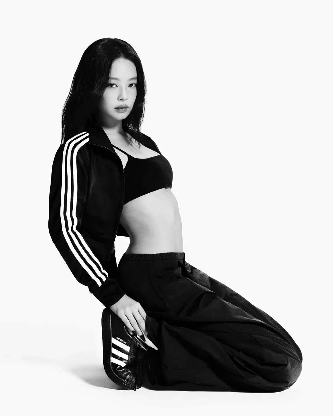 [特價售出無退換] 男女鞋 ADIDAS SUPERSTAR II 2 黑白 白標 白尾 貝殼頭 胖胖鞋 經典 休閒鞋 獨家附贈白鞋帶【JI0079】JENNIE