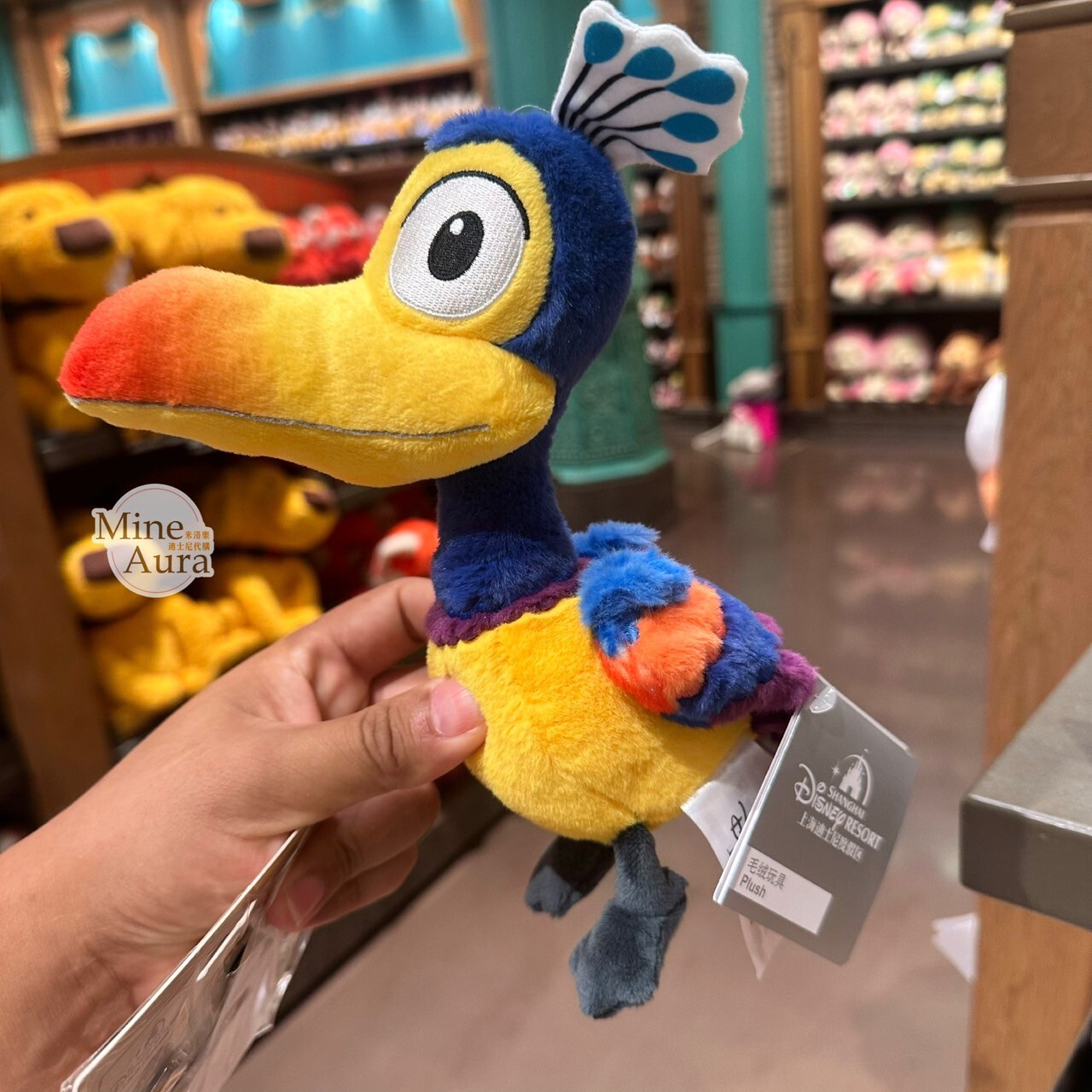 天外奇蹟 Up 稀有彩色巨鳥 凱文 Kevin 搖搖發聲設計 娃娃 玩偶 -上海迪士尼樂園