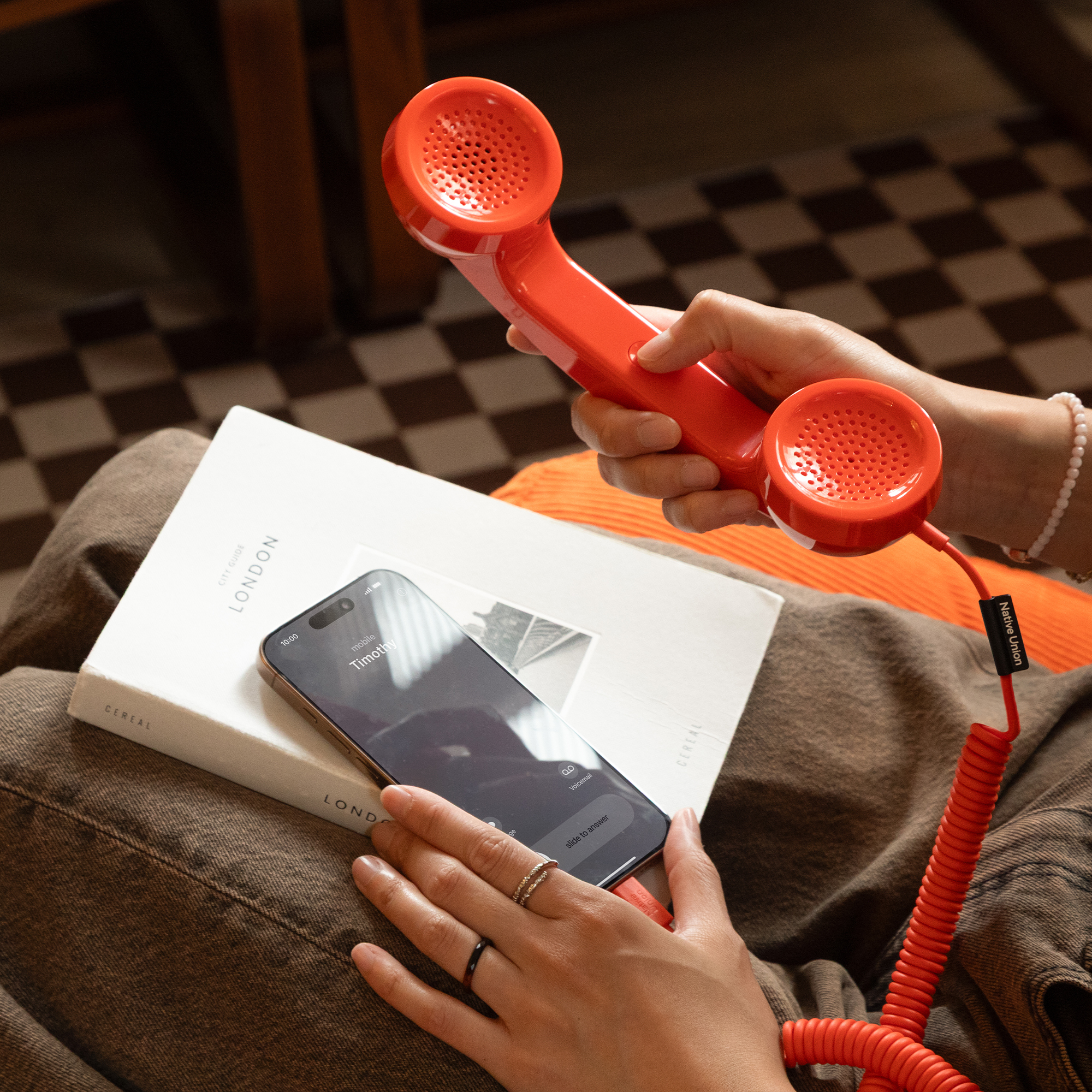 POP PHONE 復古話筒 - 復古橘