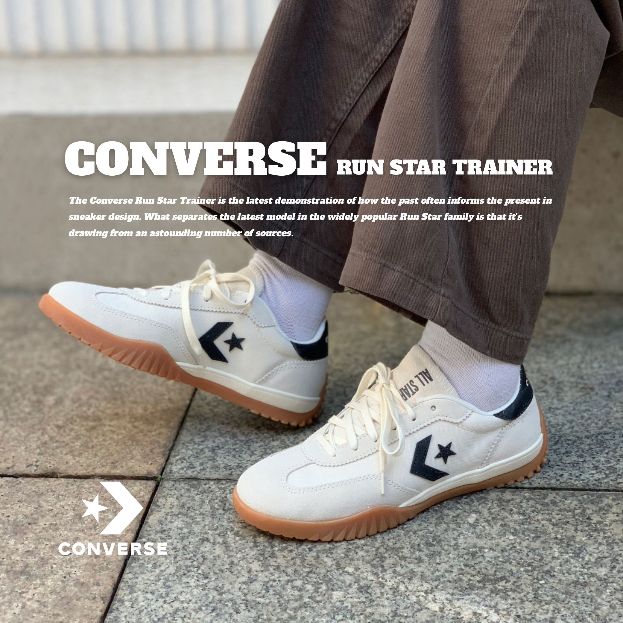 NICEDAY 現貨 CONVERSE RUN STAR TRAINER 德訓 復古 流星 米白 KARINA 劉知珉 代言 A08262C