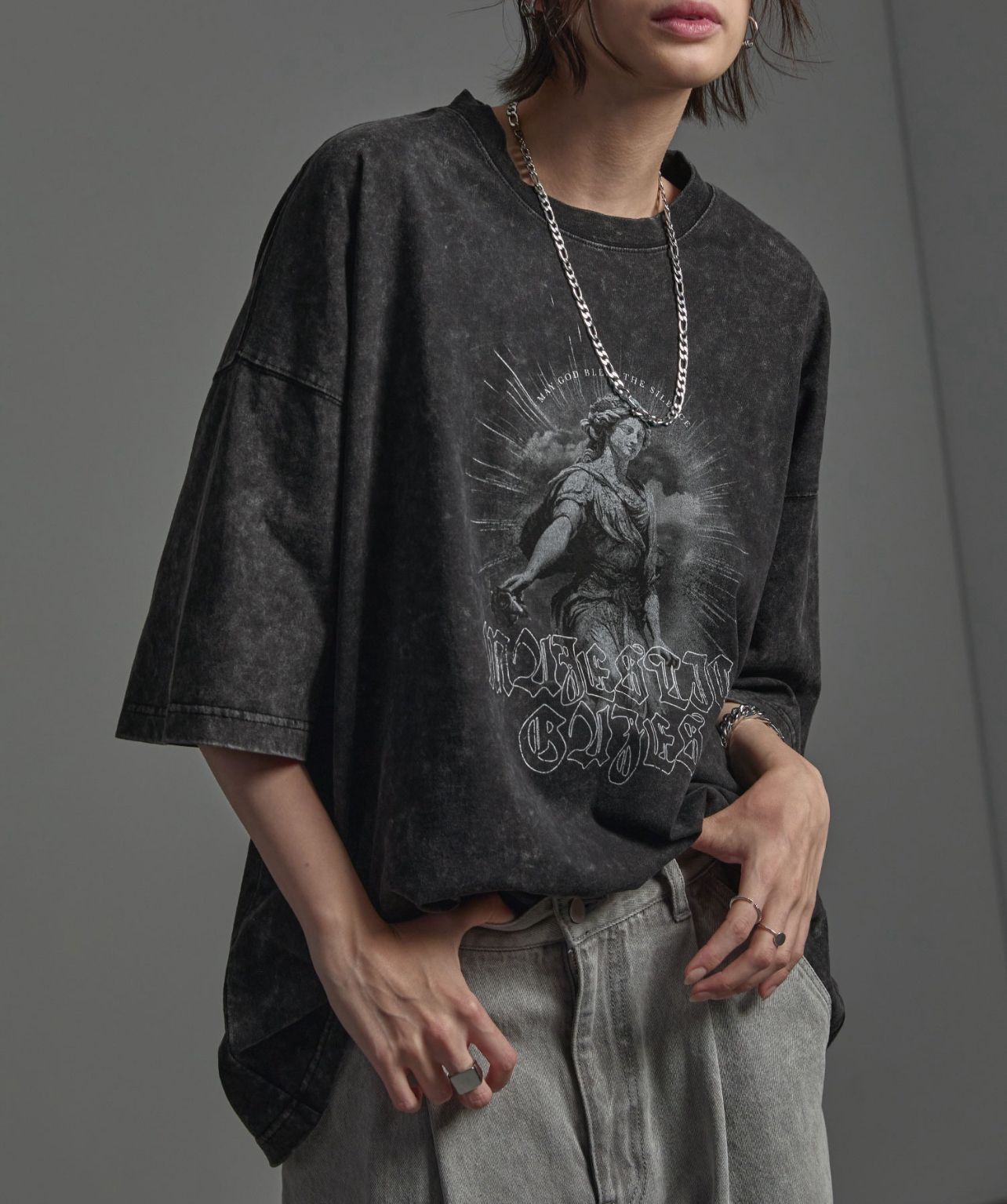 【預購】JN090116 CIYOT 復古圖案印花短袖上衣