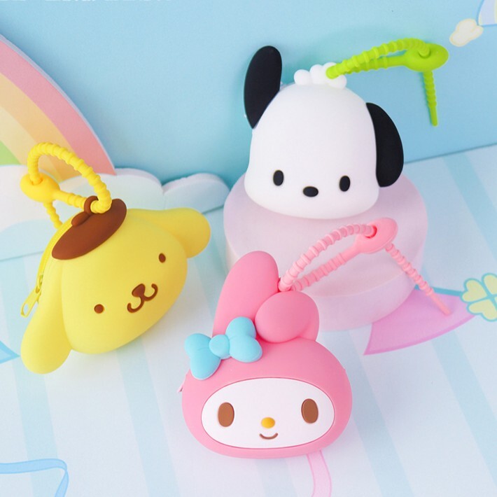 正版三麗鷗硅膠零錢掛包