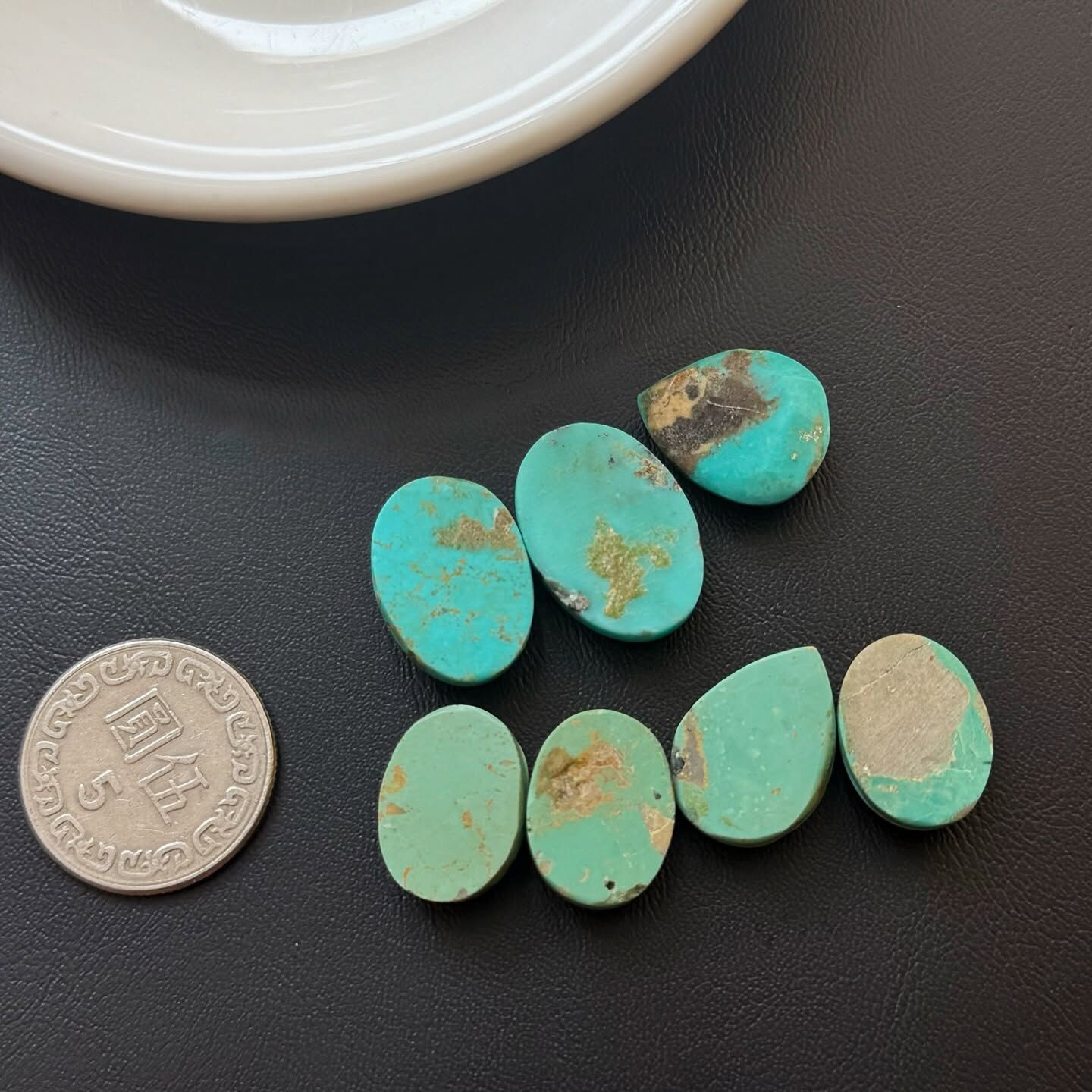 [原石] 亞利桑那綠松石 雕花系列 雕刻款 水晶蛋面 水晶墜面