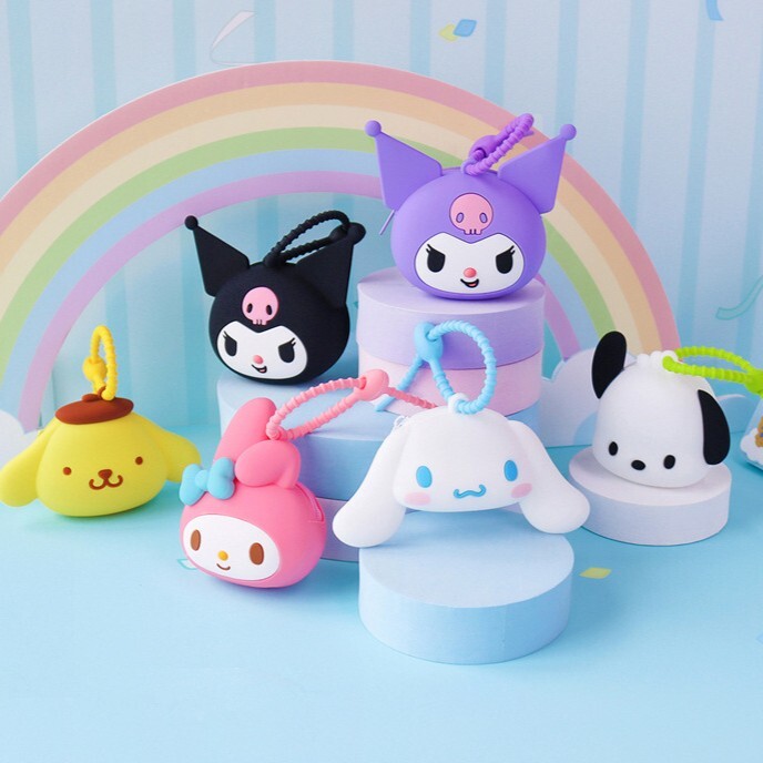 正版三麗鷗硅膠零錢掛包