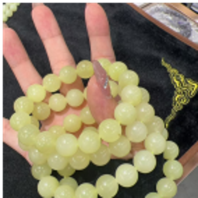 0901ht74-和田玉-12m黃口手串/個（A74）