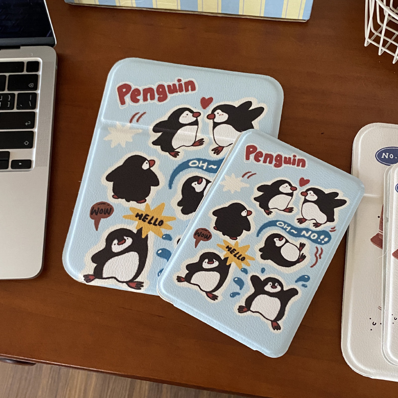 《6219》ins企鵝摺疊化妝鏡