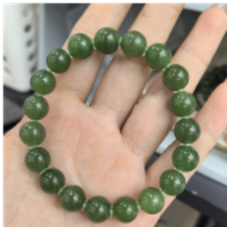 0901ht82-和田玉-10m 碧玉圓珠手串/條（A82）