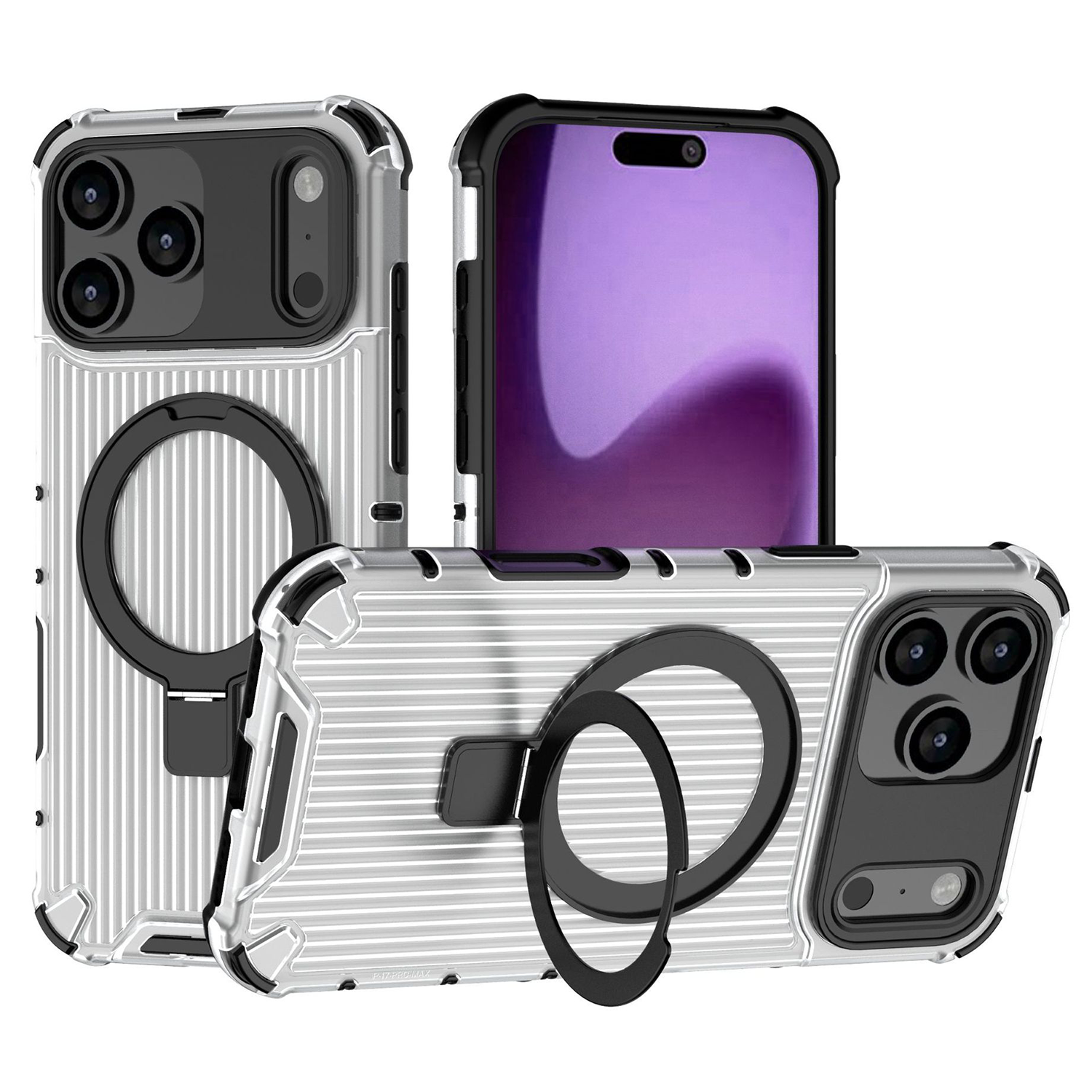 XPRO - Mag Matte Stripe - iPhone 17 Pro Case 高度防撞半透磨砂磁吸充電支架手機保護殼