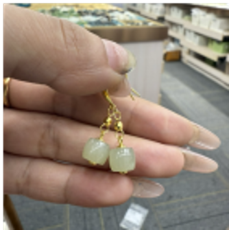 0901ht87-和田玉-925晴水耳鉤/個（A87）