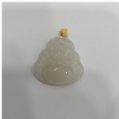 0901ht105-和田玉-18K小花蕊佛公/件（A105）