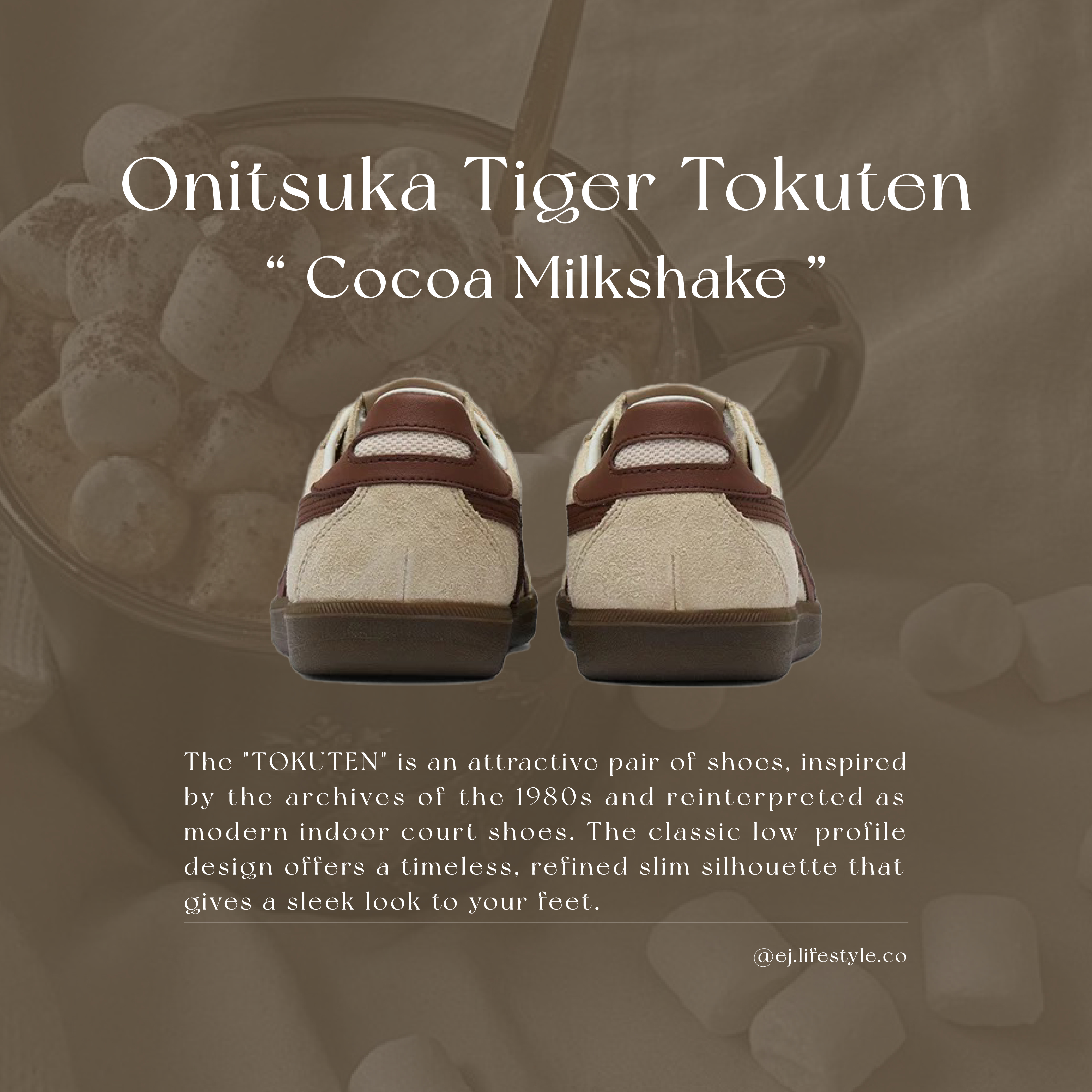 Onitsuka Tiger Tokuten 鬼塚虎德訓鞋焦糖底可可奶昔棕色1183C562-250