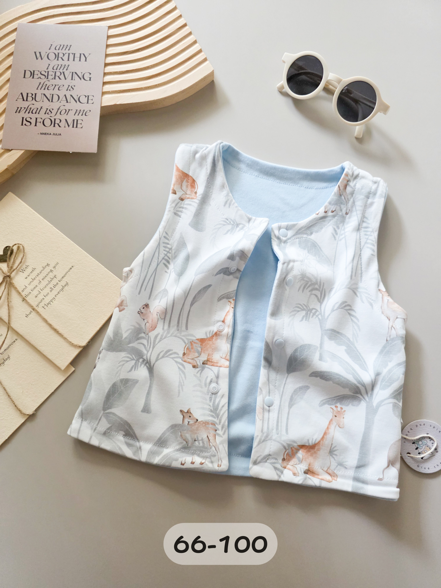 藍色小鹿 寶寶純棉背心