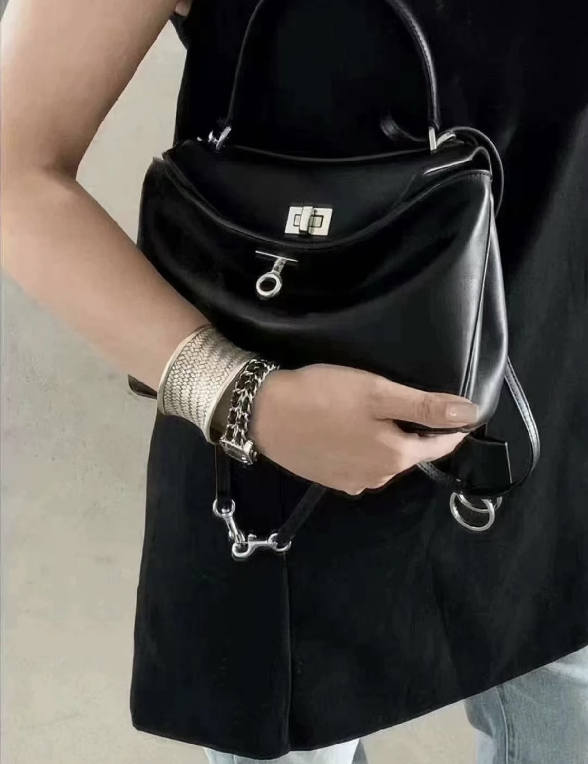 BALENCIAGA 巴黎世家 Mini Rodeo 迷你 黑色銀扣 手袋