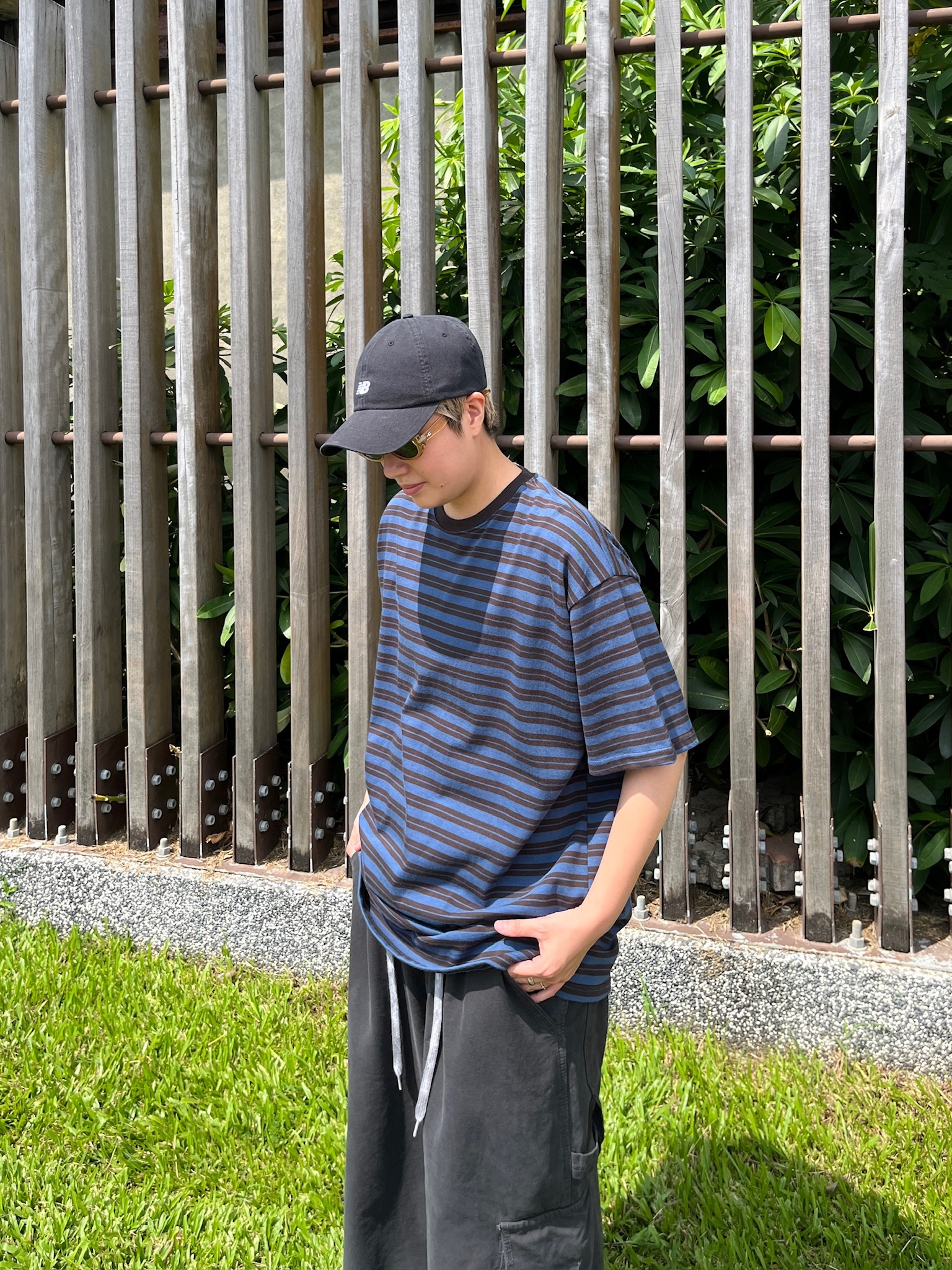 正韓 寬版雙條紋Tee (2colors)