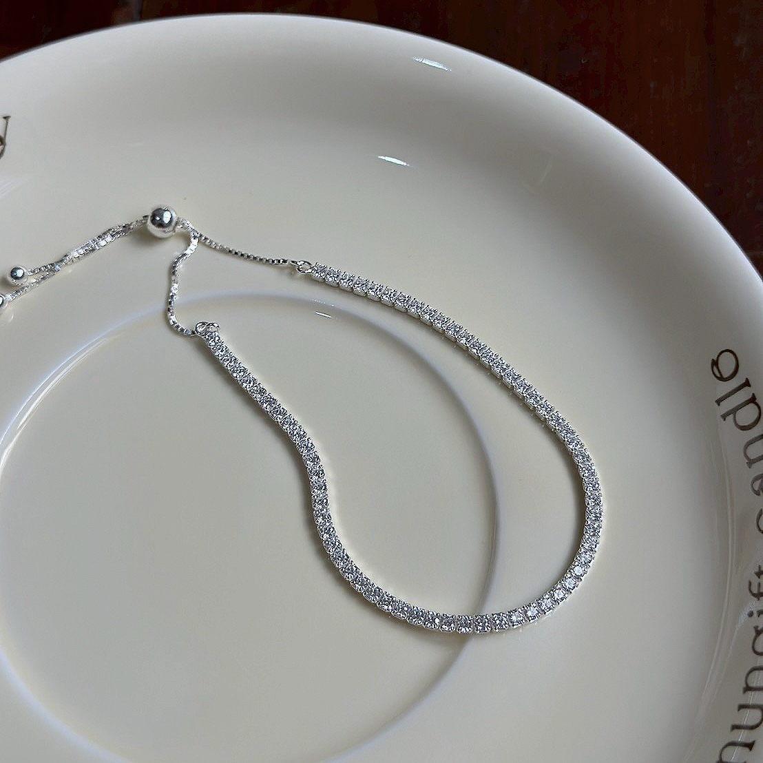 U3排鑽伸縮調整純銀手鍊