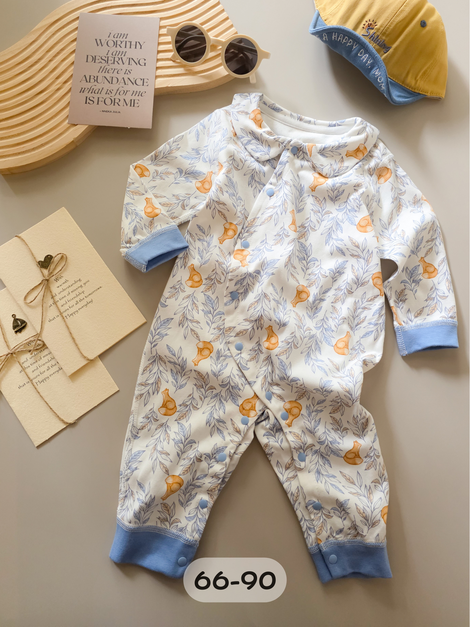 藍葉松林 長袖連身衣