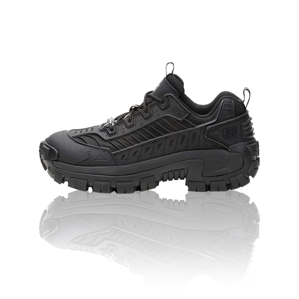 CAT CA312160 麂皮復古老爹鞋 簡約黑 女款