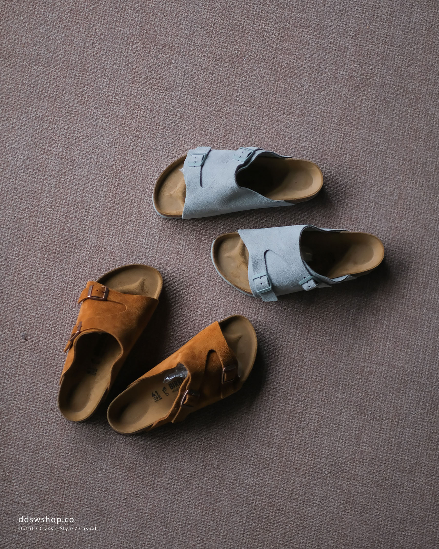 "現貨" Birkenstock Zürich suede sandals "Mink"