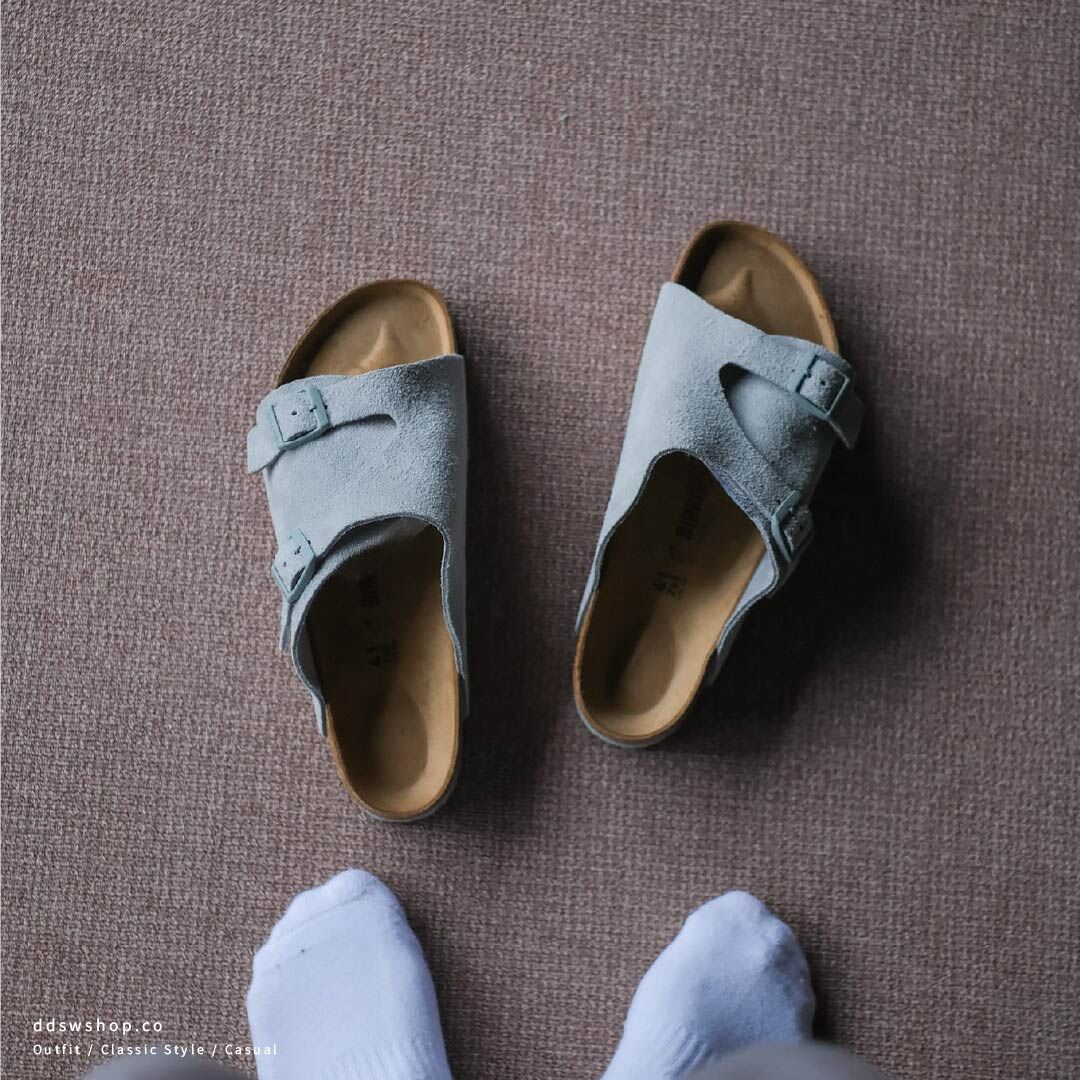 "現貨" Birkenstock Zürich suede sandals "Sage"