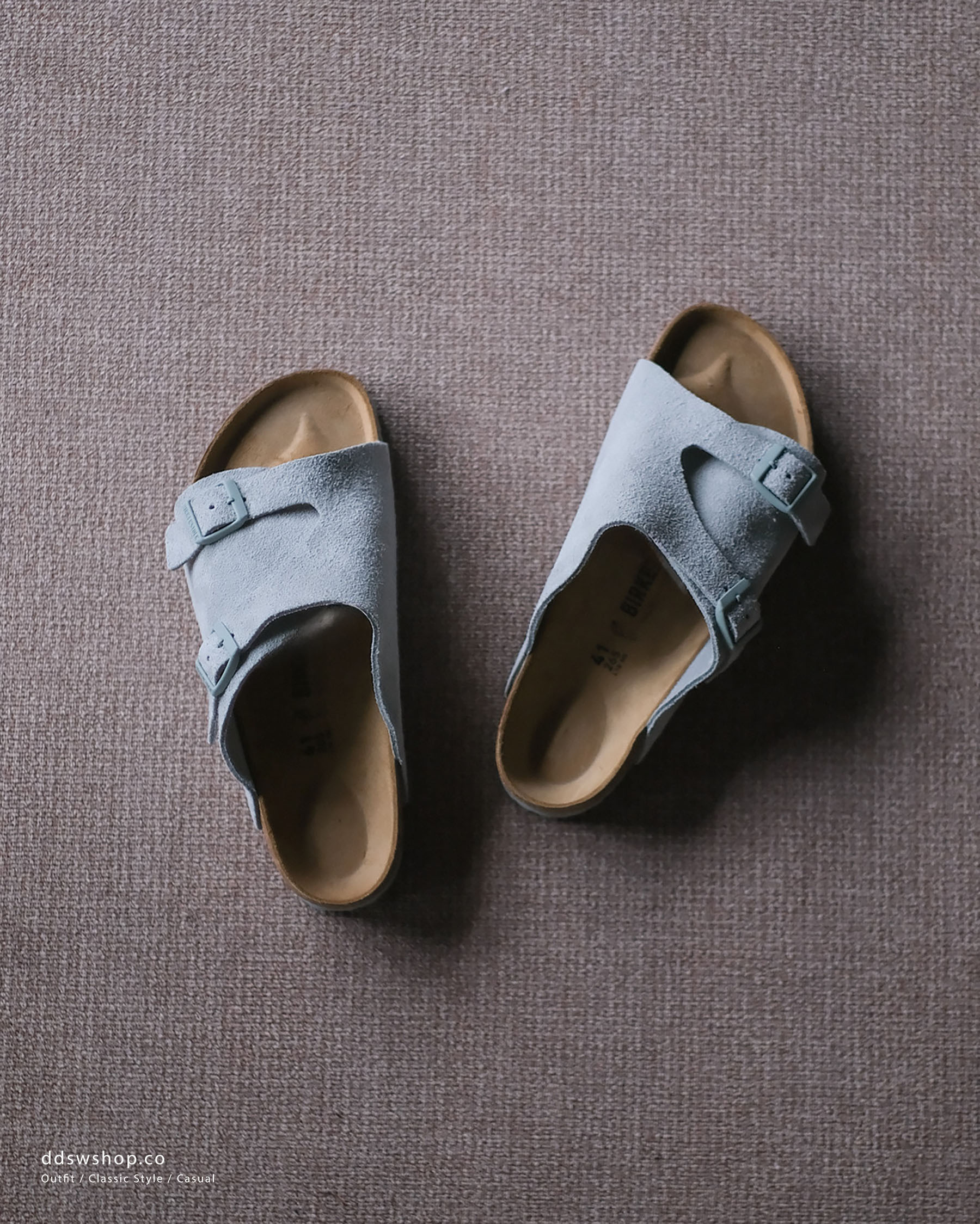 "現貨" Birkenstock Zürich suede sandals "Sage"