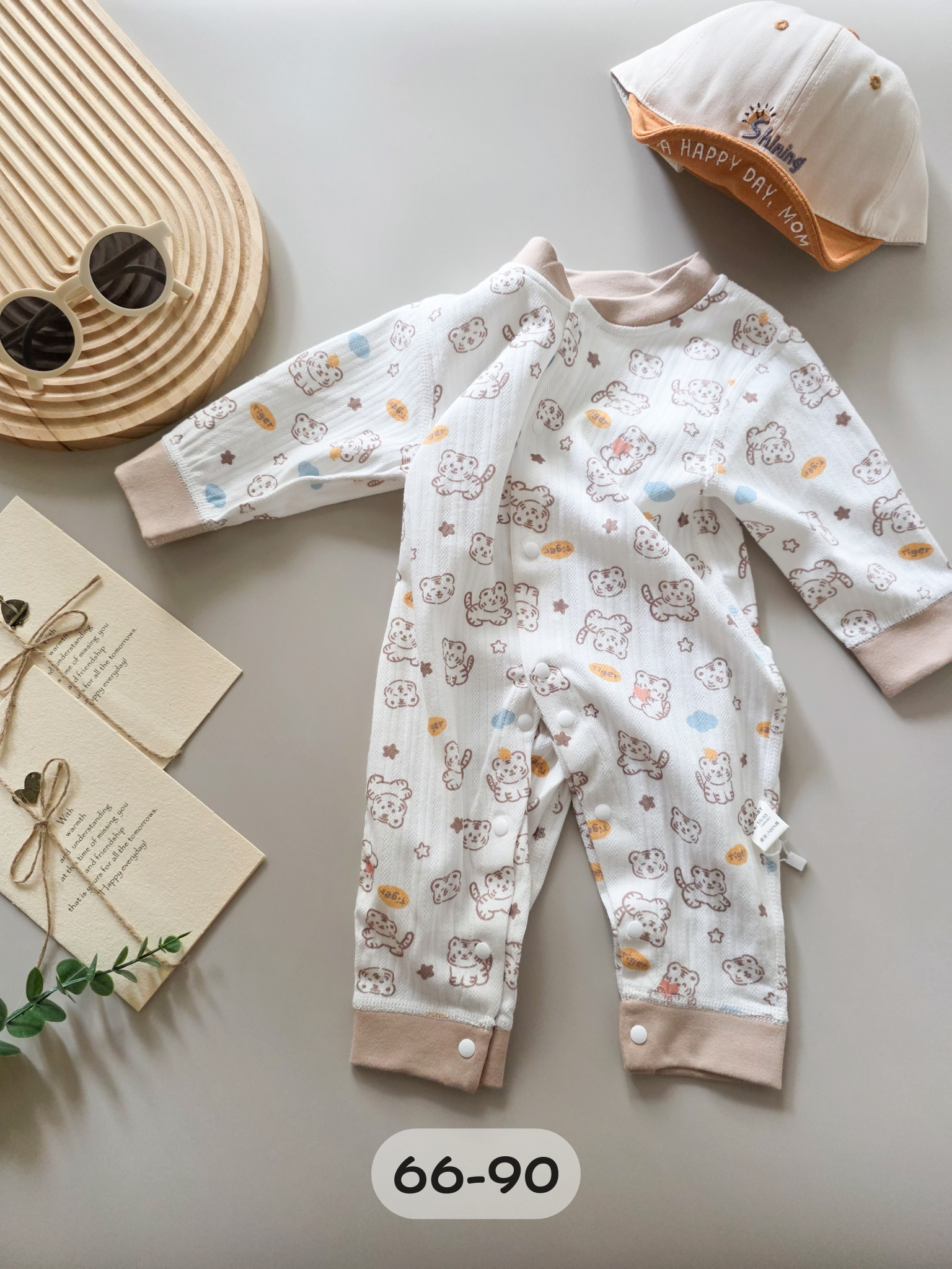 卡其老虎家族 長袖連身衣