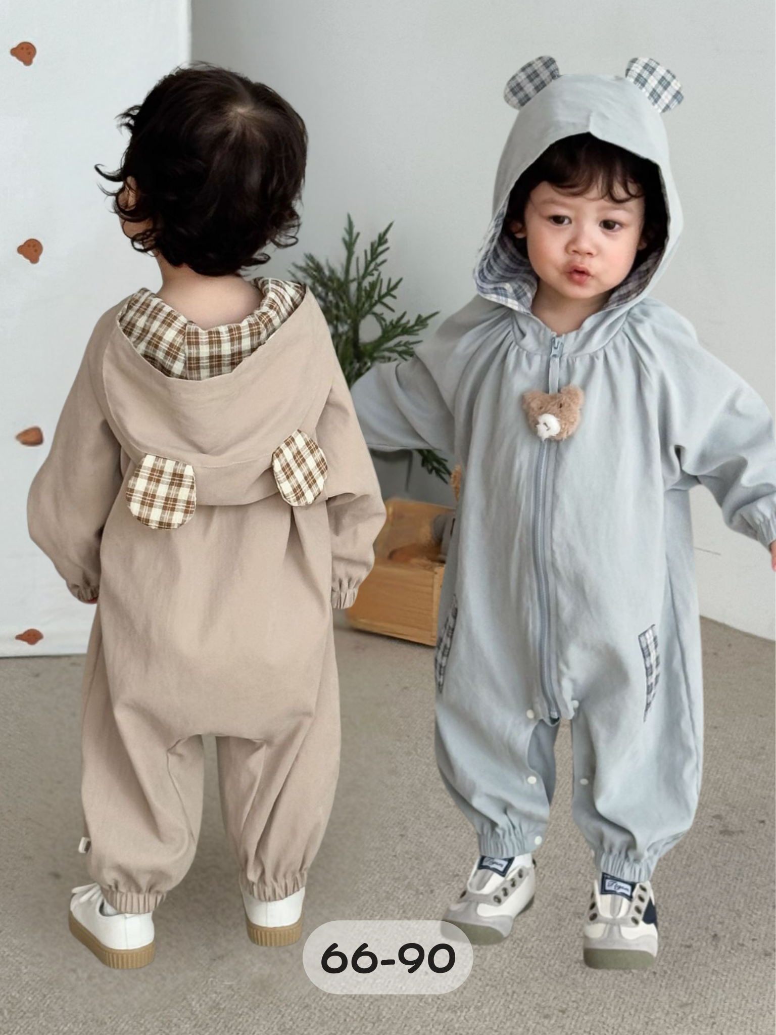 熊熊耳耳 連帽連身衣