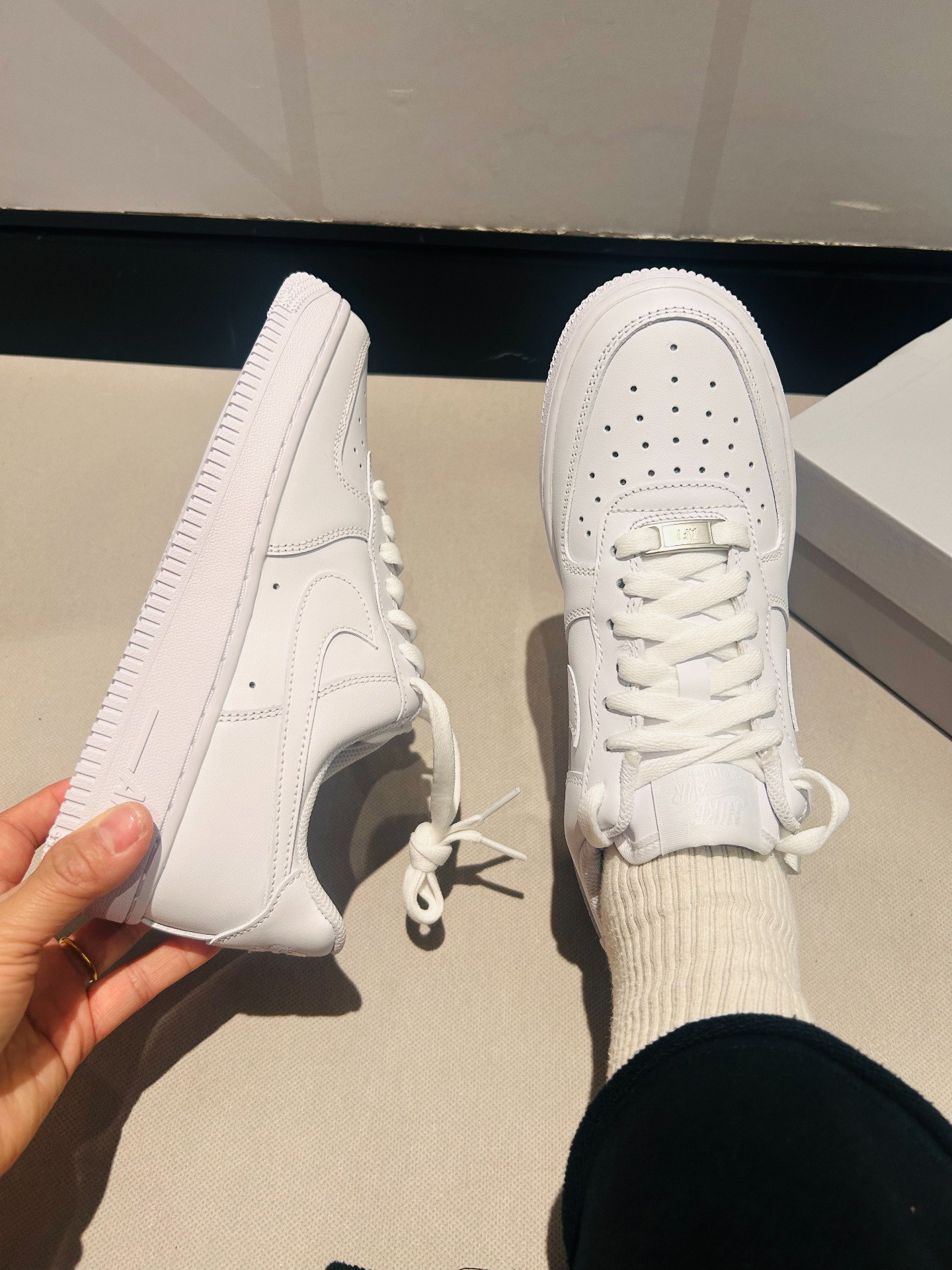 Nike Air Force 1 LE (GS) 經典 AF1 全白 大童鞋 FV5951-111 DH2920-111