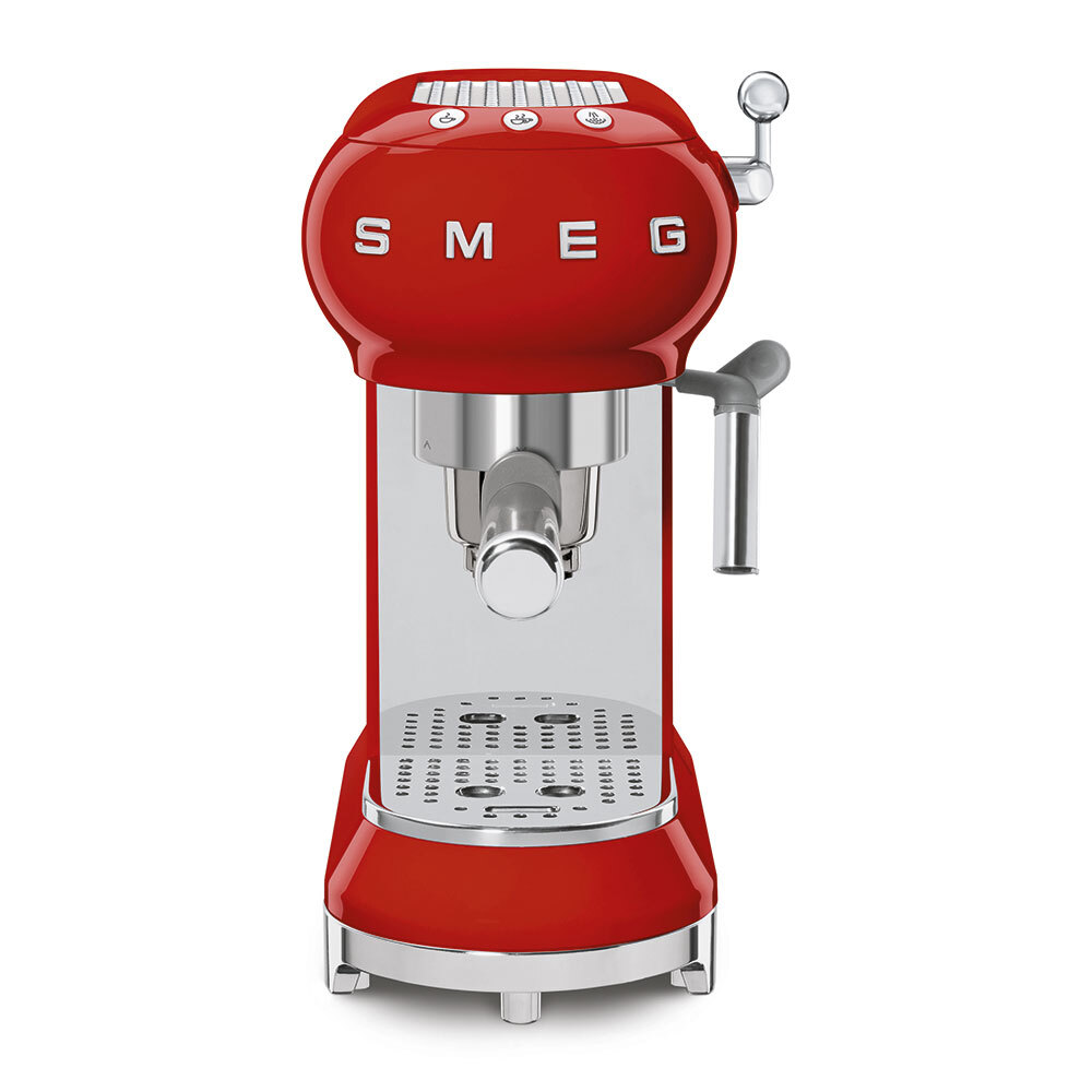 斯麥格 Smeg    ECF01RDUK‧50's Style Espresso  意式濃缩咖啡機‧香港行貨,香港及澳門原廠2年保養‧