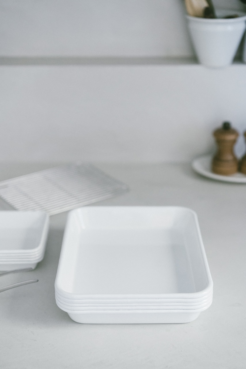 野田琺瑯日本製調理盤與網架