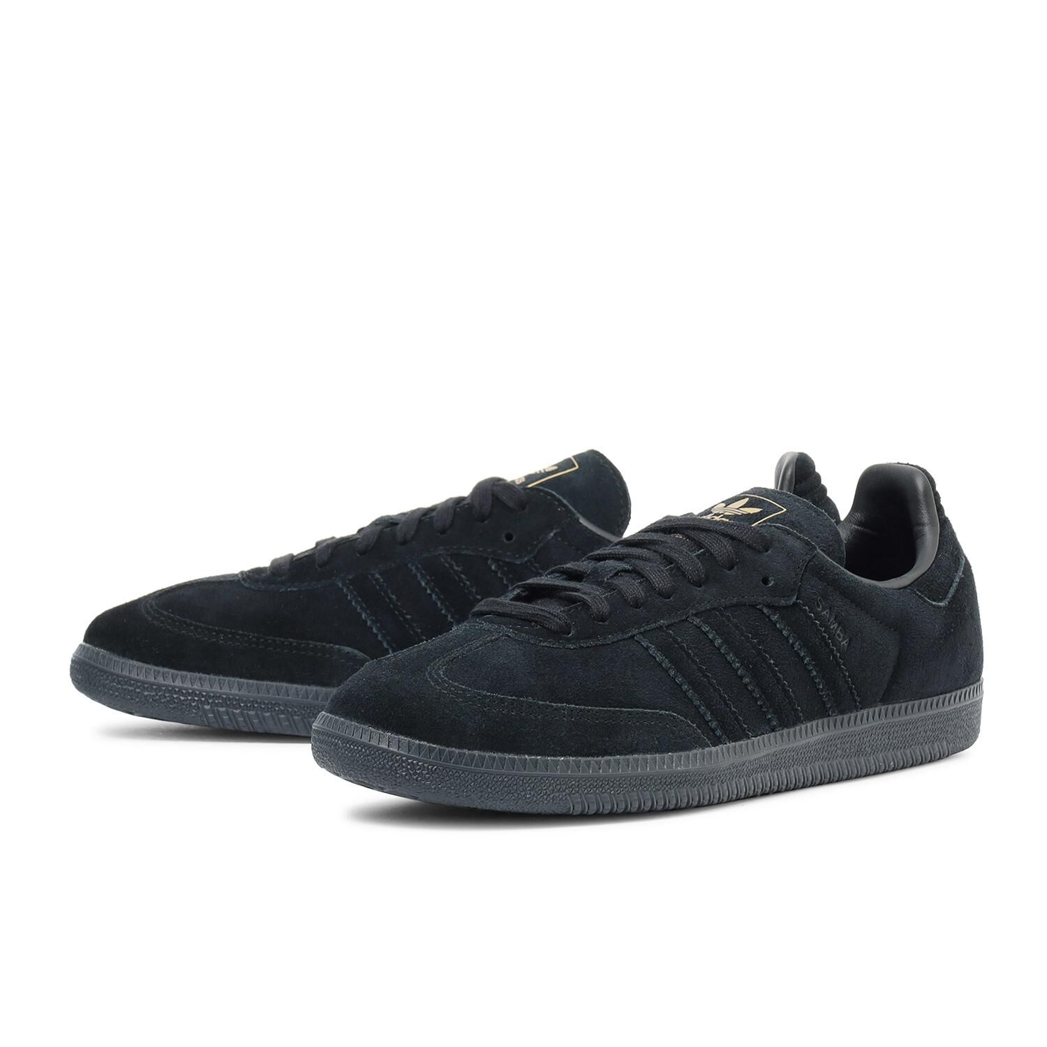 Adidas Originals Samba OG 日本新款 黑色 全黑化 燙金 森巴 復古鞋 JR0887