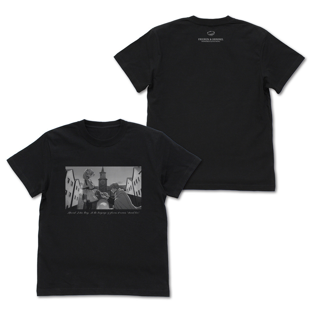 Cospa 0908 フリーレン＆ヒンメル「鏡蓮華の指輪」Tシャツ [葬送のフリーレン] BLACK